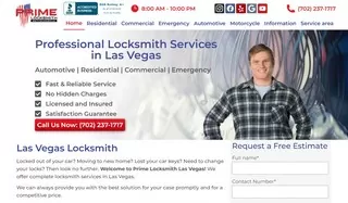 Website development for Locksmith Las Vegas