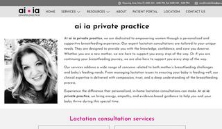 Website development for Lactation consultation services