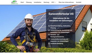 Website development for Installation of solar systems