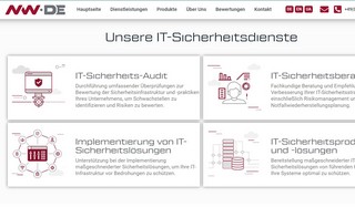 Website development for IT-Sicherheitsdienste