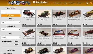 Website development for Online store of collectible car models in the USA