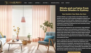 Website development for Blinds and curtains from Sydney